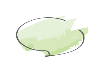 シンプルでおしゃれな手描き水彩風手描き吹き出しのイラスト