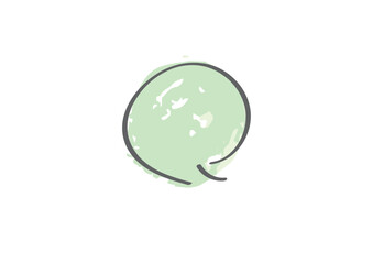 シンプルでおしゃれな手描き水彩風手描き吹き出しのイラスト