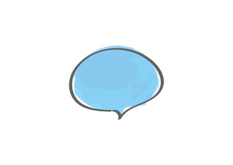 シンプルでおしゃれな手描き水彩風手描き吹き出しのイラスト