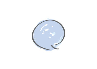 シンプルでおしゃれな手描き水彩風手描き吹き出しのイラスト