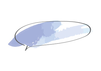 シンプルでおしゃれな手描き水彩風手描き吹き出しのイラスト