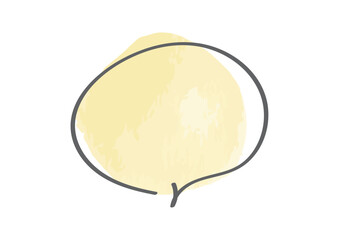 シンプルでおしゃれな手描き水彩風手描き吹き出しのイラスト