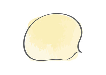 シンプルでおしゃれな手描き水彩風手描き吹き出しのイラスト