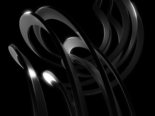 Dark steel stripes lines. Industrial futuristic background. Metallic smooth design