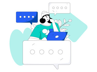 Business People Flat Vector Concept Operation Hand Drawn Illustration
