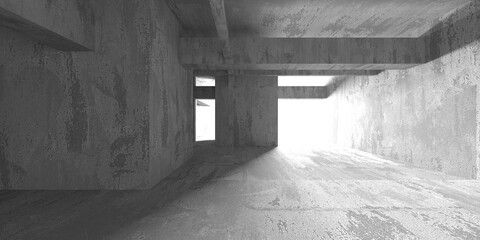 Obraz premium Abstract interior design concrete room. Architectural background