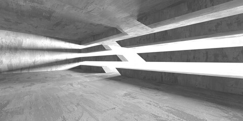 Abstract interior design concrete room. Architectural background