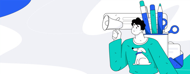 Business People Flat Vector Concept Operation Hand Drawn Illustration
