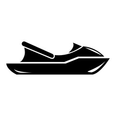 Jet Ski vector icon. filled flat sign icon, Water scooter boat glyph icon. flat illustration on white background..eps