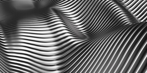 Abstract waves 3D rendering background