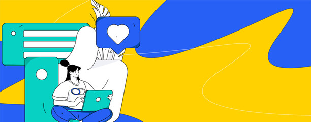 Business People Flat Vector Concept Operation Hand Drawn Illustration
