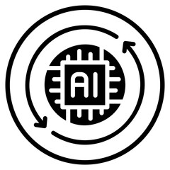 circular arrow glyph icon