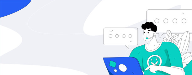 Business People Flat Vector Concept Operation Hand Drawn Illustration
