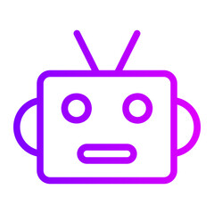 robot gradient icon