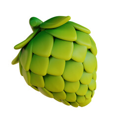 3d illustration hops fruit