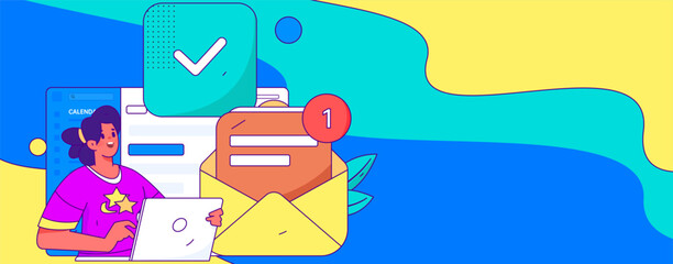 Business People Flat Vector Concept Operation Hand Drawn Illustration
