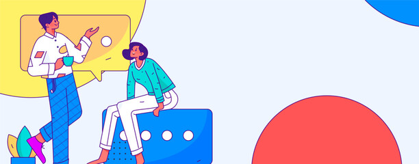 Business People Flat Vector Concept Operation Hand Drawn Illustration
