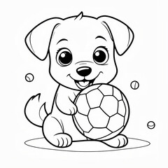 Engaging 3D Coloring: Children's Artistic Journey with a Puppy