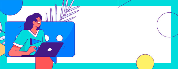 Business People Flat Vector Concept Operation Hand Drawn Illustration
