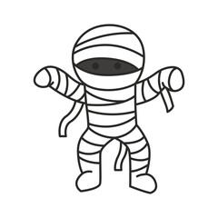Cute hand drawn doodle of mummy. Vector illustration.