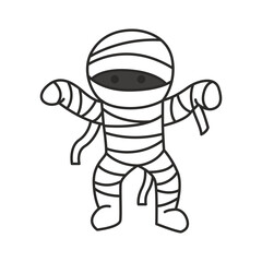 Cute hand drawn doodle of mummy. Vector illustration.