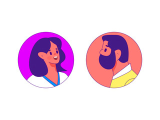 Fototapeta premium Business People Flat Vector Concept Operation Hand Drawn Illustration 