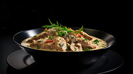 Blanquette de Veau (Veal Blanquette) - french food - obrazy, fototapety, plakaty