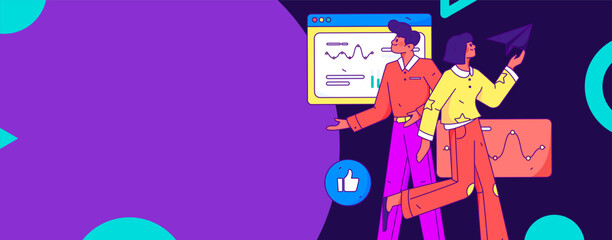 Business People Flat Vector Concept Operation Hand Drawn Illustration
