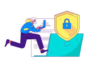 Business People Flat Vector Concept Operation Hand Drawn Illustration
