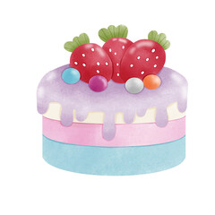 cake with strawberries