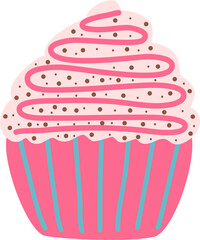 Cupcake For Dessert Illustration