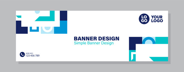 elegant banner design web template, Horizontal header web banner. Modern cute Blue cover header background for website design, Social Media Cover ads banner, flyer, invitation card