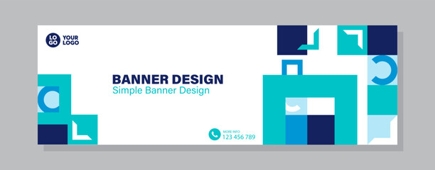 elegant banner design web template, Horizontal header web banner. Modern cute Blue cover header background for website design, Social Media Cover ads banner, flyer, invitation card