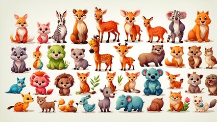 animal sticker collection