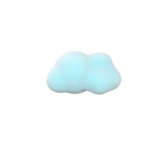 3d illustration. cartoon cloud icon, Modern trendy design in plasticine, polymer clay, clay doh, play doh texture sign symbol.