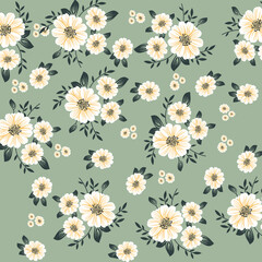 seamless vector flower design pattern on background