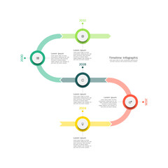 Obraz premium Vector process business infographic timeline template colorful design