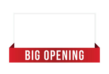 big opening banner design. big opening icon. Flat style vector illustration.
