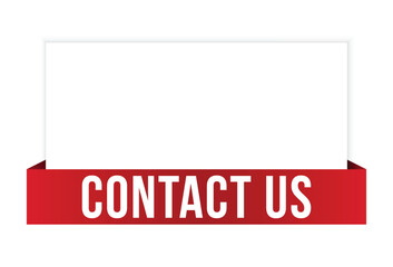 Vector illustration modern contact us banner, Isolated web element.