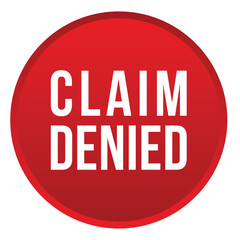 Vector illustration modern Claim Denied banner, Isolated web element.