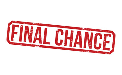 Final Chance Red Rubber Stamp vector design.