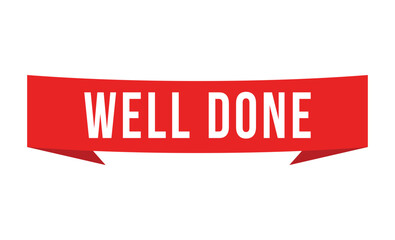 Well done Vector banner ribbon design