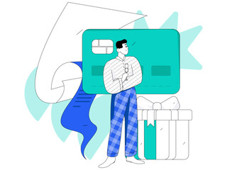 Internet financial management investment flat vector concept operation hand drawn illustration
