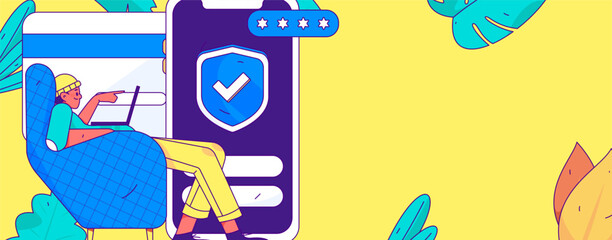 Internet financial management investment flat vector concept operation hand drawn illustration
