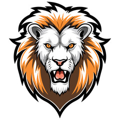 Fototapeta premium Lion head vector illustration