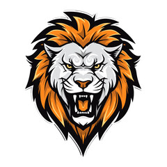 Obraz premium Lion head vector illustration