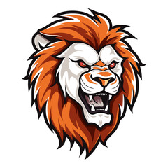 Fototapeta premium Lion head vector illustration