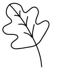 Pixel Leaf Element Intricate Black and White Line Style Design