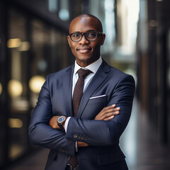 Fototapeta premium Portrait of a Confident Businessman in a Suit