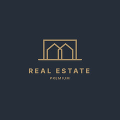 Naklejka premium Real estate logo icon vector
